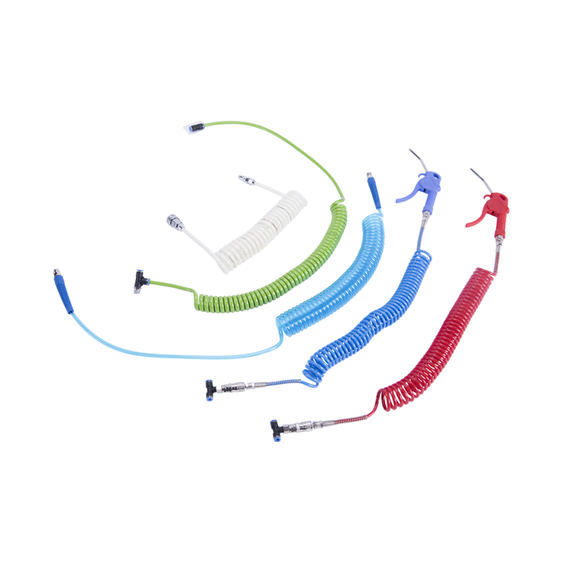 Coiled Polyurethane Air Hose Assembly -Metric System
