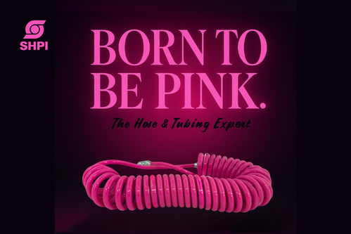 Pink Coiled PU Hose (Coiled Polyurethane Hose)