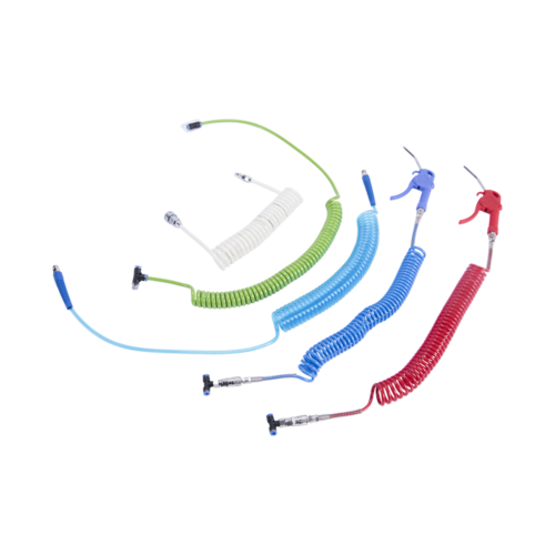 Coiled Polyurethane Air Hose Assembly Coiled Polyurethane Air Hose Assembly