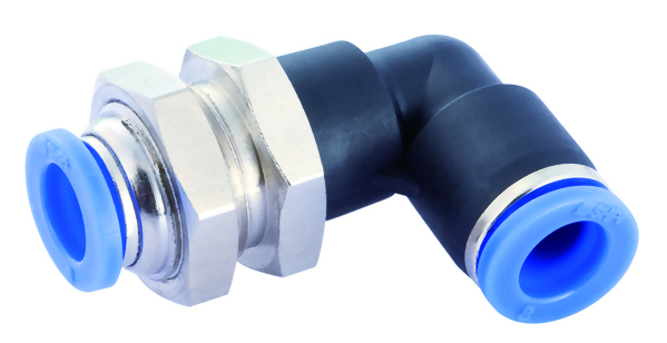 Airtac PLM8 Push Lock Fitting, Bulkhead Male Elbow - Trimantec