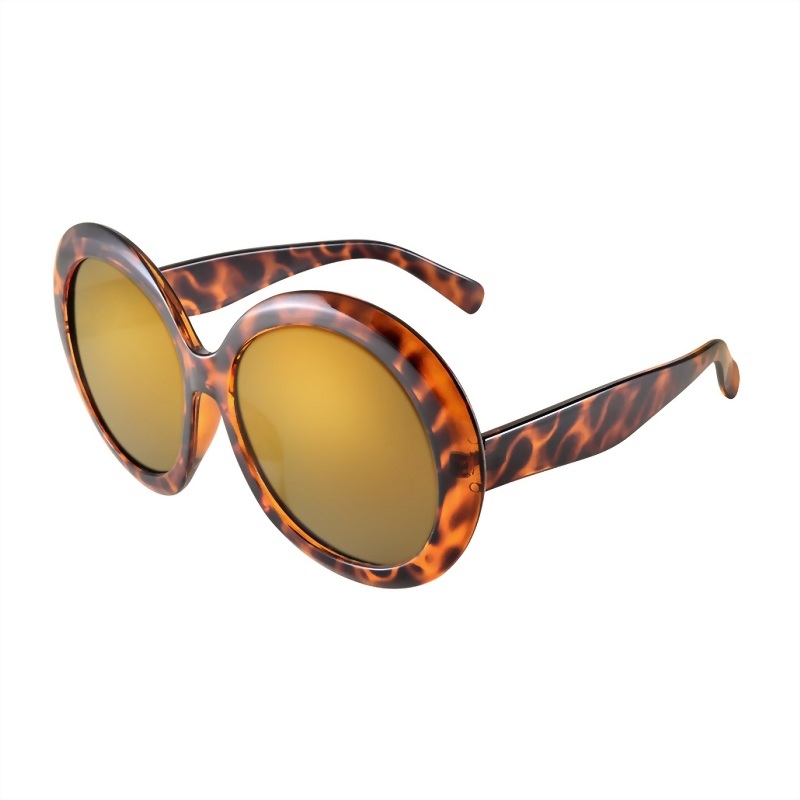 Round retro large frame sunglasses