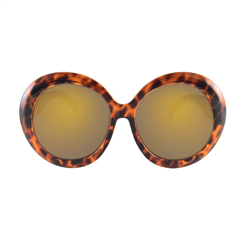 Round retro large frame sunglasses
