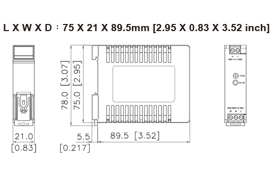 30W 24V 電源供應器