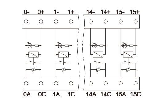 2-16P 5A 微型繼電器模組