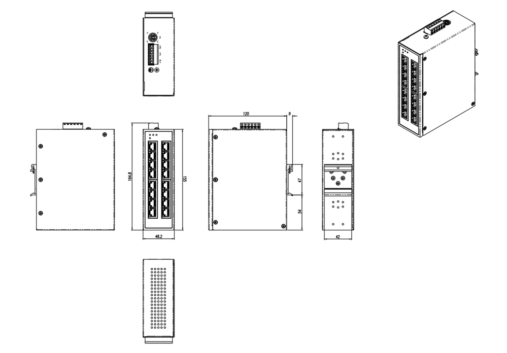 16P 1G 乙太網交換機