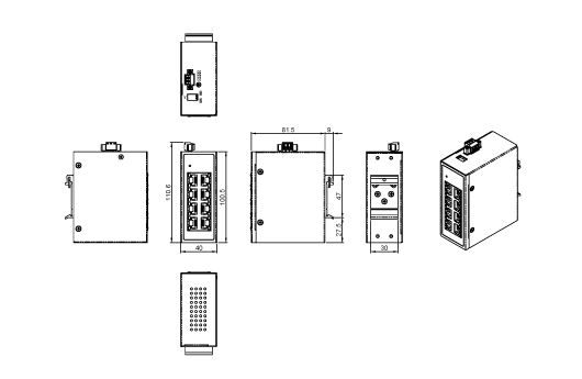 8P 100M 廣播風暴防護乙太網交換機