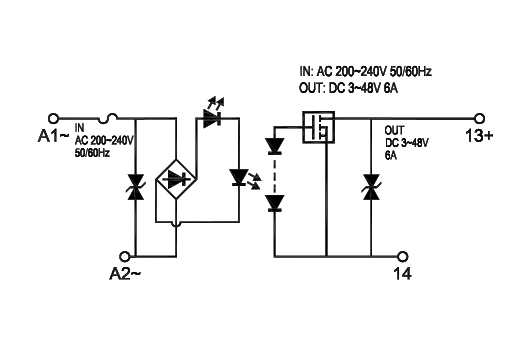 200~240VAC 光耦合繼電器 6A