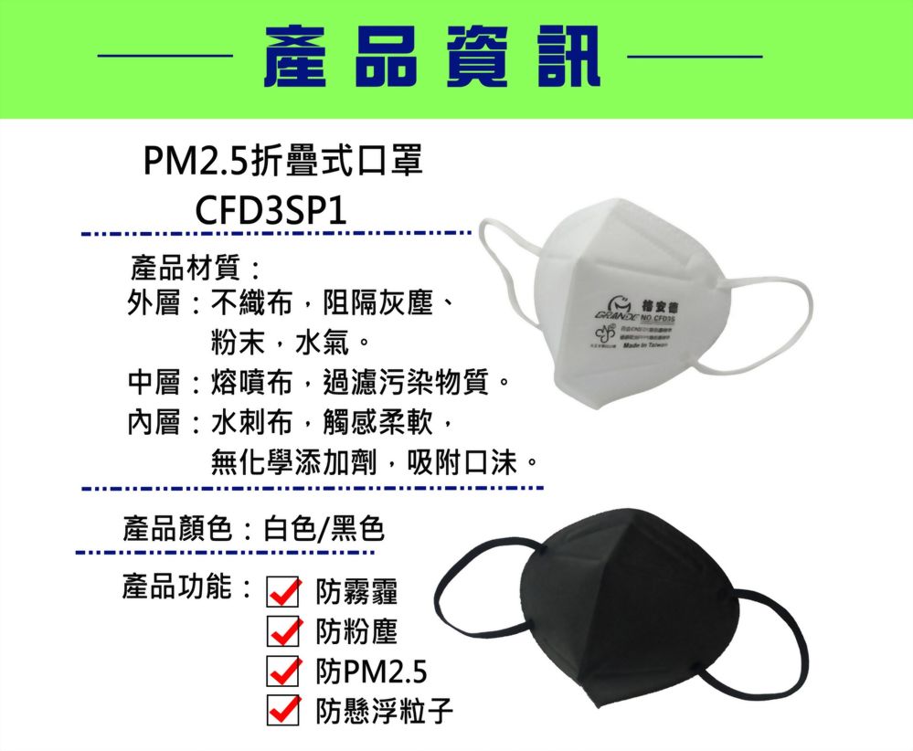 PM2.5防霾口罩-耳掛式