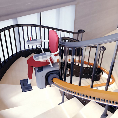 單軌彎曲式升降椅