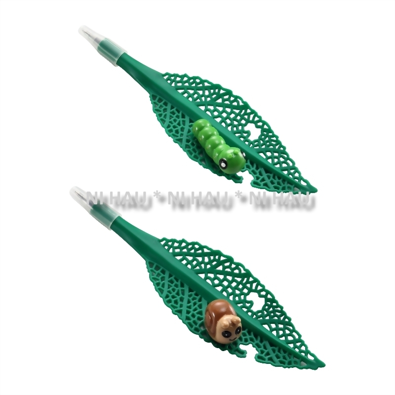Leaf Pen with Cute Insect