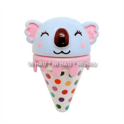 Soft Serve Icecream Cone with Animal Head Lip Gloss