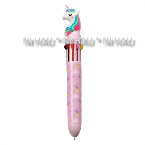 10 in 1 color Ball-Point Pen 10 different colors - Unicorn Topper
