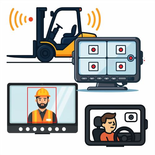 堆高機盲區偵測系統｜四錄影像錄影(4H DVR)｜盲區偵測（BSD）｜駕駛員狀態監測（DMS）