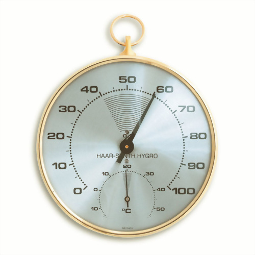 Analogue Thermo-Hygrometer with Brass Ring