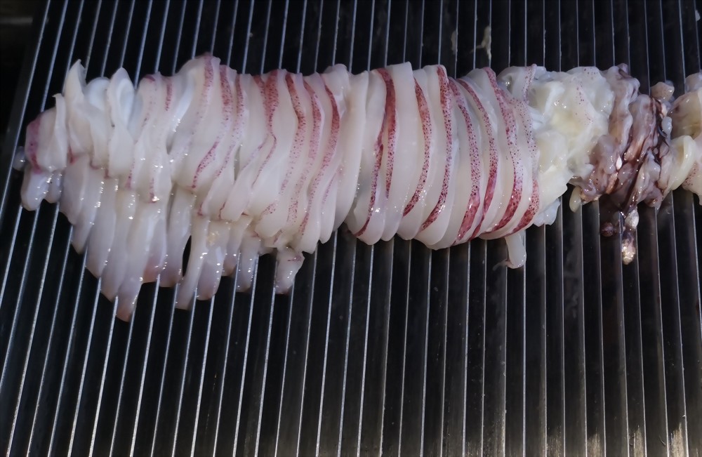 海鮮、水產品斜切實作圖