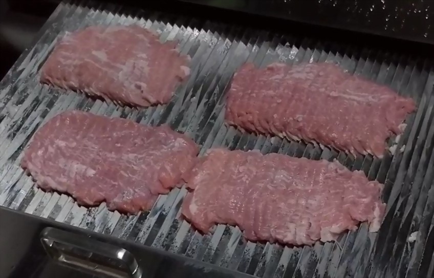 肉品、肉品加工斜切實作圖