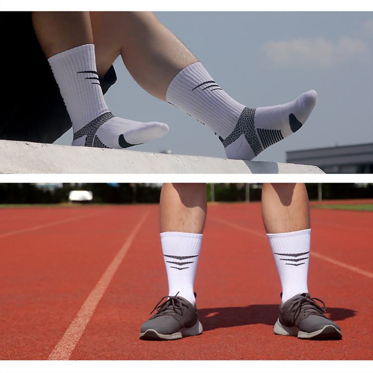 Custom Non-Slip Athletic Terry Thermal Tube Socks Adult Basketball