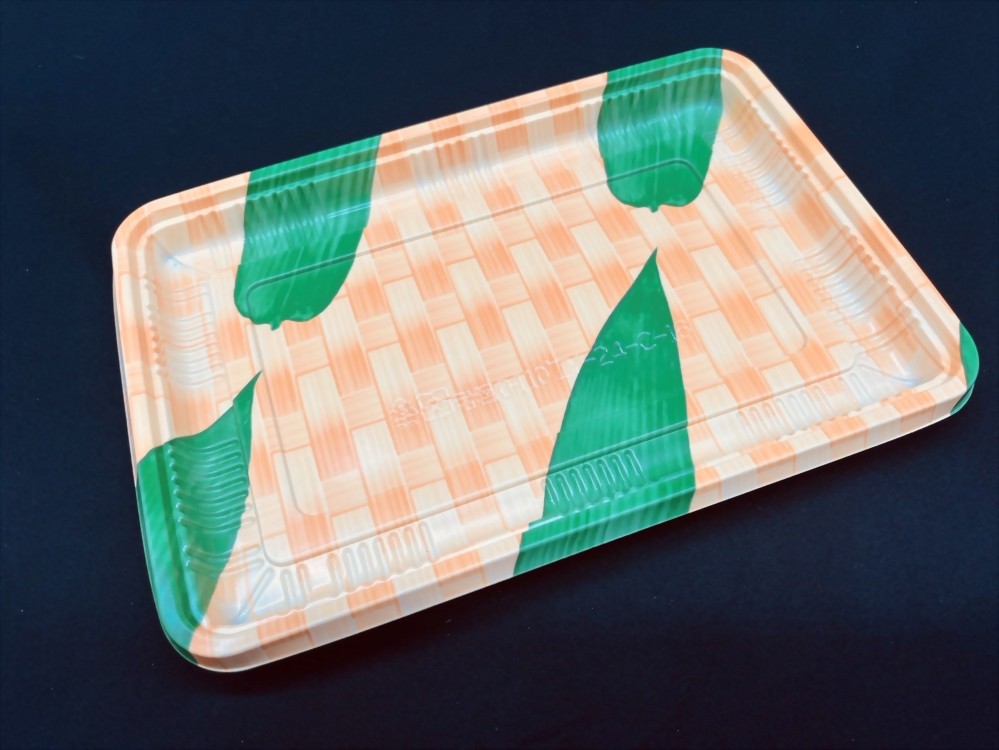 Customized Series Tray ZY-24-C-16 Bamboo Sieves with Zongzi Leaves - 1