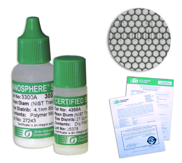 Certified Particle Size Standards