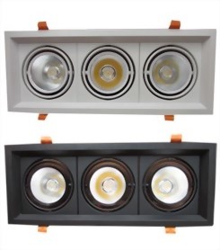 方型崁燈三燈空台(可調整角度)