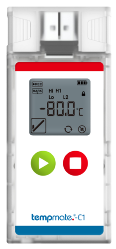 tempmate 極低溫/乾冰溫度記錄器 C1