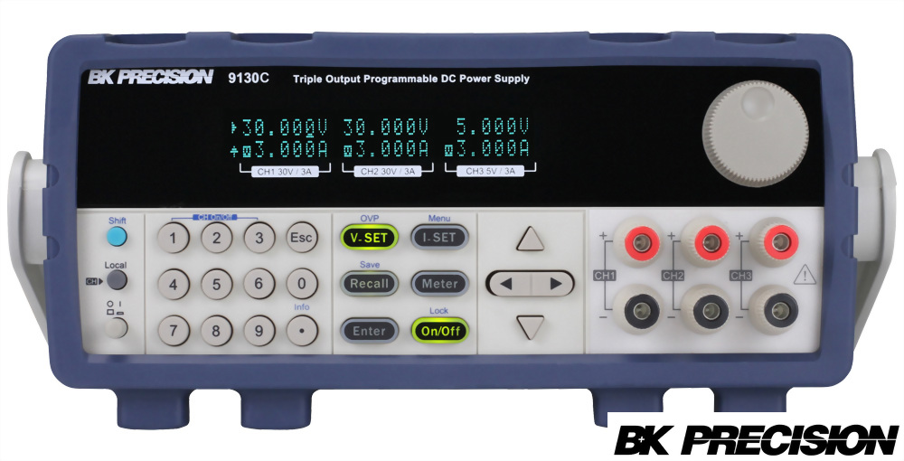 三組獨立輸出可程式直流電源供應器(30V/3A*2CH，5V/3A*1CH)