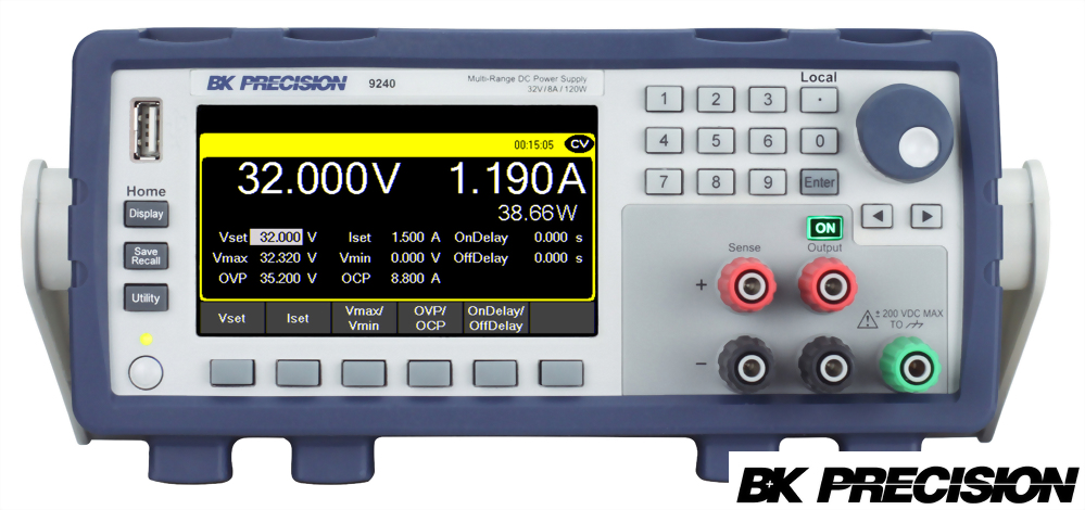 9240寬範圍單通道可程式直流電源供應器(32V/8A/120W)