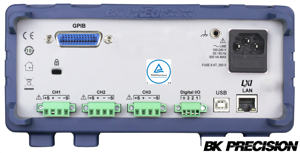 三通道輸出可程式寬範圍直流電源供應器(Triple Output Multi-Range DC Power Supplies) 0~32V/0~8A/0~100W*3通道