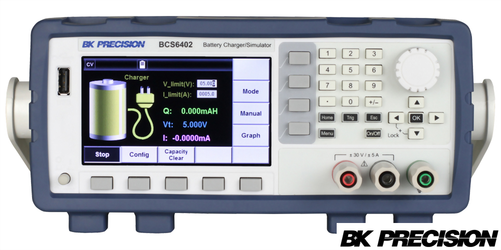 BCS6402 +/-30V / 5A / 150W 單通道電池充電與電池模擬直流電源供應器(Battery Charger/Simulator and DC Power Supply)