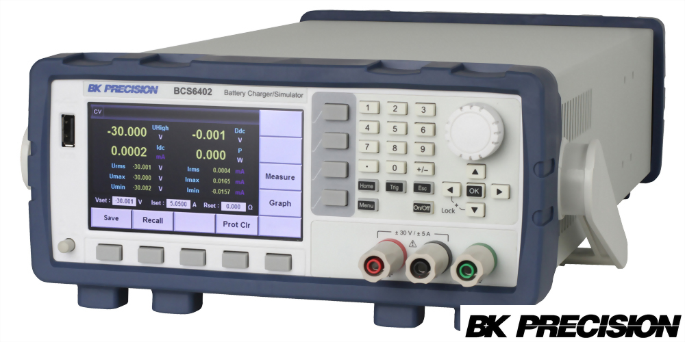 BCS6402 +/-30V / 5A / 150W 單通道電池充電與電池模擬直流電源供應器(Battery Charger/Simulator and DC Power Supply)