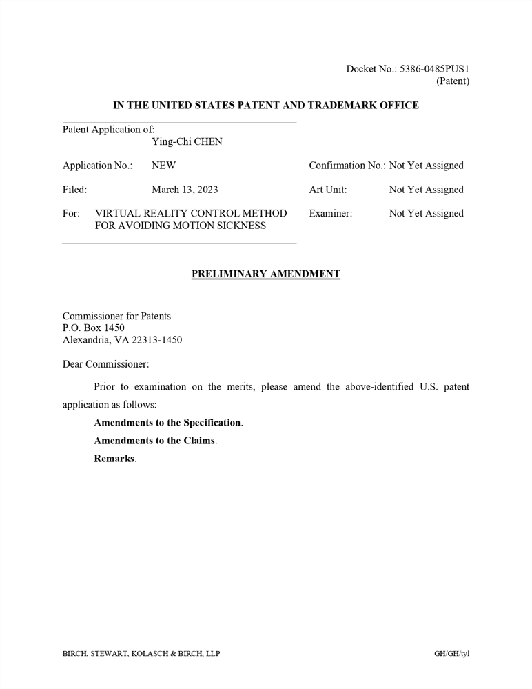 Preliminary Amendment