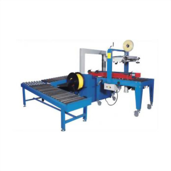 Auto Carton Sealing + Fully Auto Strapping System
