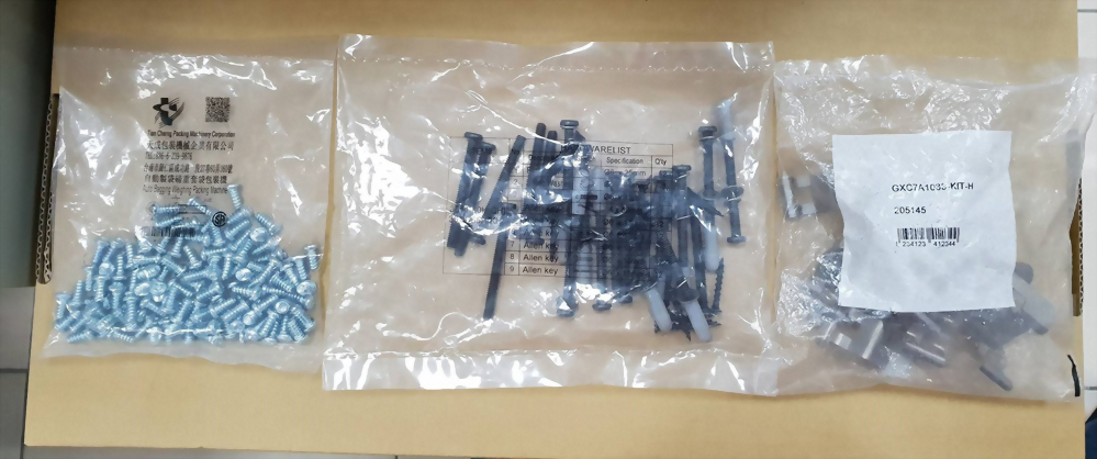 Parts kit package machine