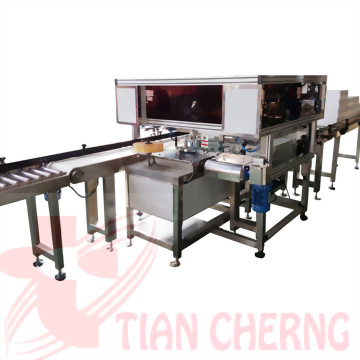 圓罐/餅乾罐/塑膠罐/保麗龍盒 全自動黏膠帶包裝機