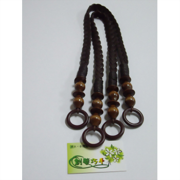 扁繩6股+珠 / 黑.棕.咖啡