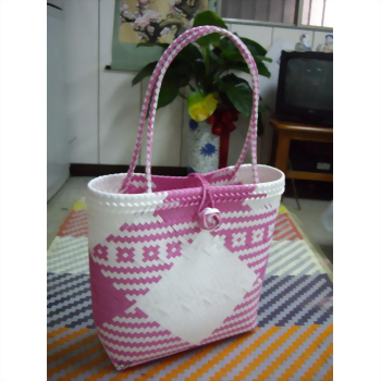 DIY成品包 / 粉紅衡紋包126