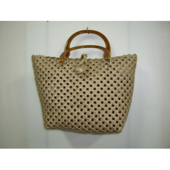 DIY成品包309-6 / 香檳金橫編手提包309-6