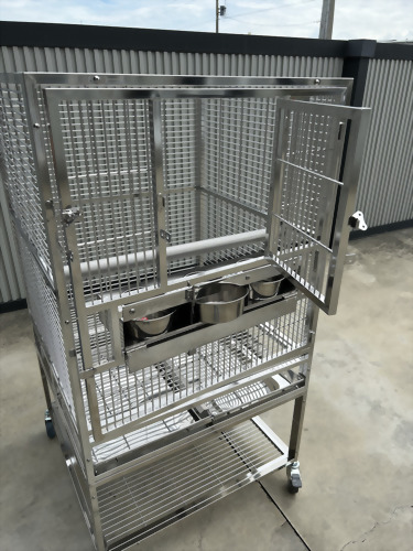 鳥籠　御盃 HOKA 四方2尺白鐵籠204版｜不銹鋼不鏽鋼白鐵鳥籠鸚鵡鳥籠耐用耐