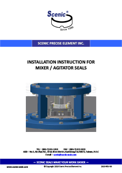 Mixer/Agitator seal Installation