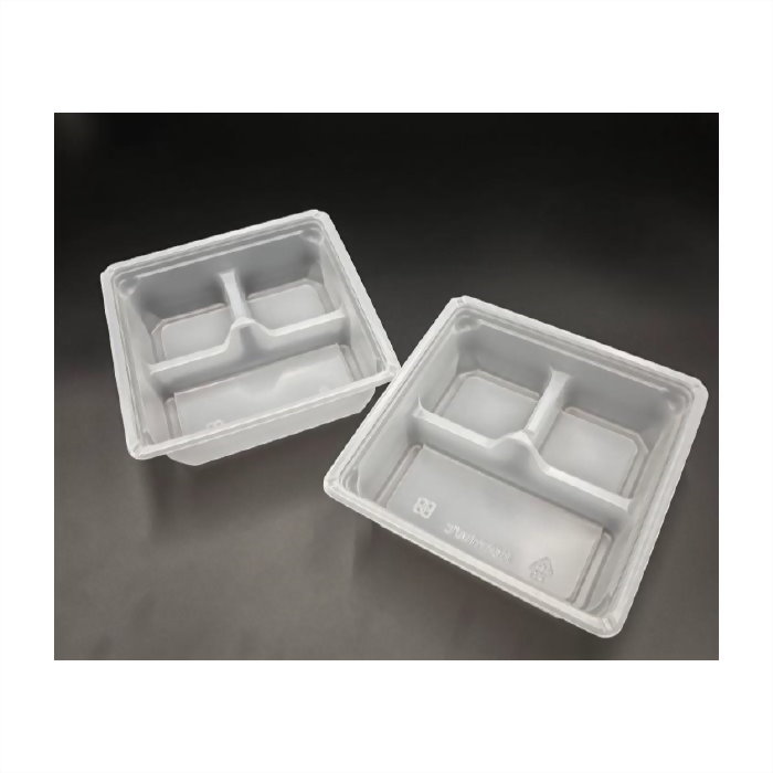 Microwave plastic PP (0 ℃ ~ 120 ℃) lunch box (three -square bottom)
