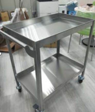 雙層角鋼實驗推車｜實驗室設備搬運車