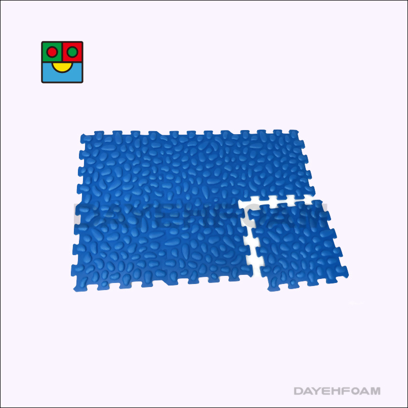 Massage mat, 17mm (11/16 ")Thick, EVA Foam Mat, 32cm x32cm : Blue- Set of 6 pcs