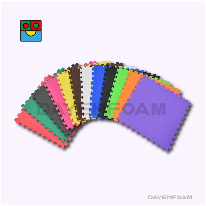 Interlocking Floor Mat, 15mm (9/16")Thick, EVA Foam Mat, 62cmx62cm : Colorful