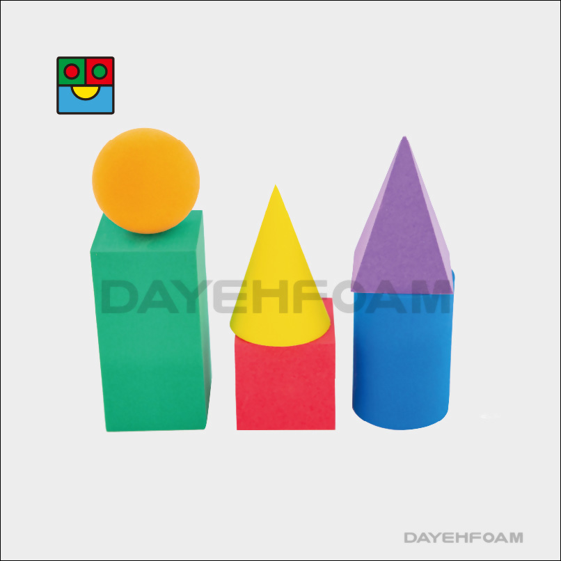 EVA 泡棉幾何3D形體 40mm(1-9/16 inch) : 6色 - 6 pcs/set