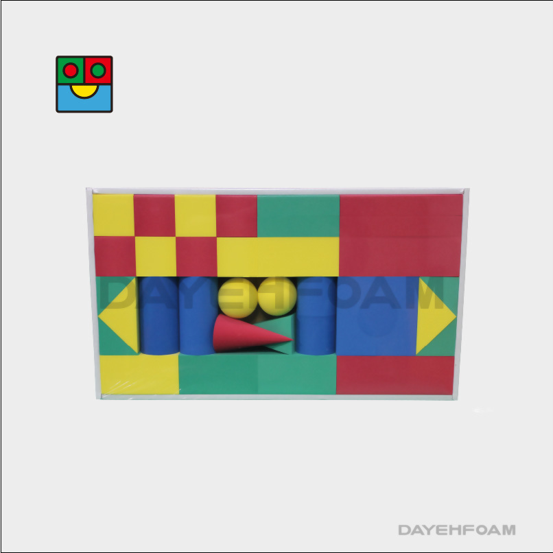 EVA 泡棉幾何3D形體 40mm(1-9/16 inch) : 4色  - 36 pcs/set（包裝）