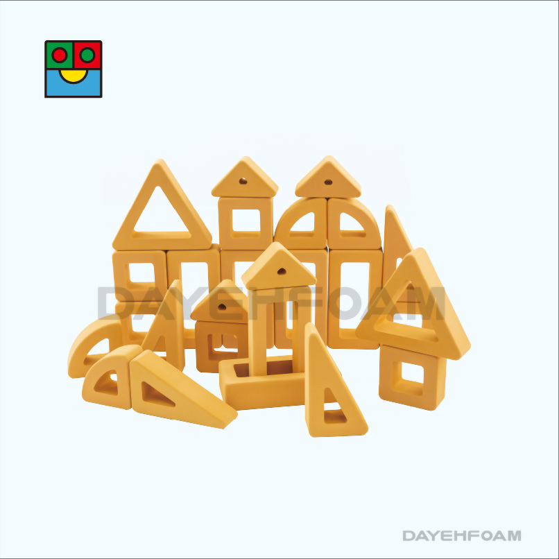 木色空心EVA泡棉積木 – 26片裝