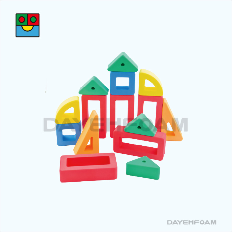 Colorful Hollow Soft EVA Building Blocks – 15 pcs