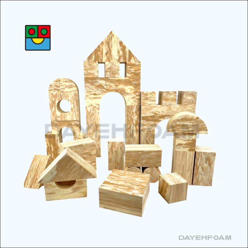 Giant Soft Wood-like EVA Building Blocks -34 pcs