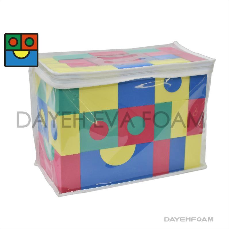Creative Educational EVA Foam Building Blocks – 68 pcs, packing