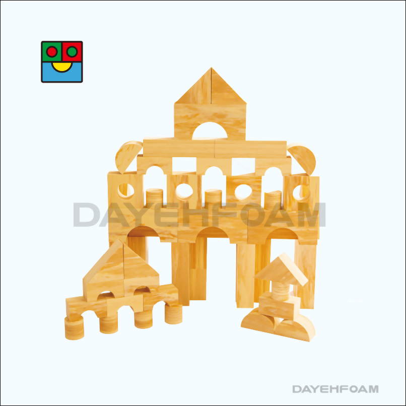 Soft EVA Foam Building Blocks – 68 pcs Wood-Like Creative Set